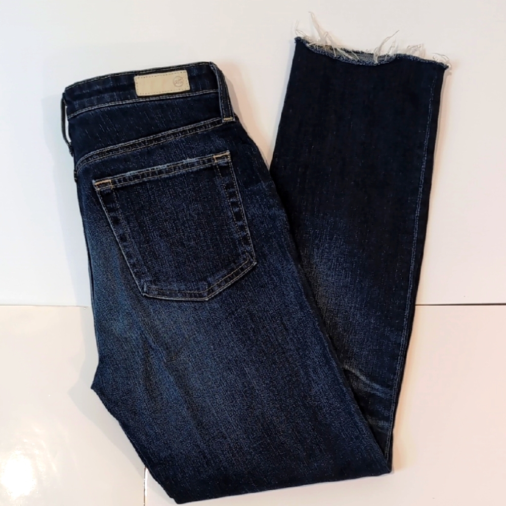 AG Adriano Goldschmied High Rise Straight Crop Jeans The Isabelle